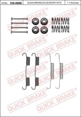 Brake shoes accessory kit 105-0896