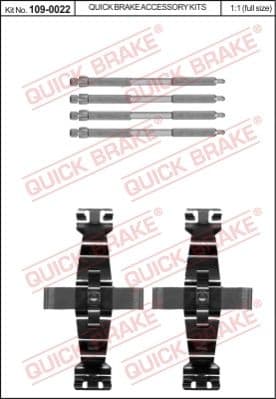 Brake pads accessory kit 109-0022