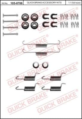 Brake shoes accessory kit 105-0788