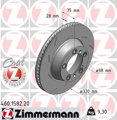 Brake Disc COAT Z 460.1582.20