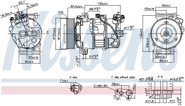 Compressor, air conditioning ** FIRST FIT ** 890126