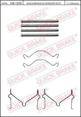Accessory Kit, disc brake pad 109-1209