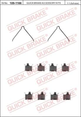 Brake pads accessory kit 109-1166