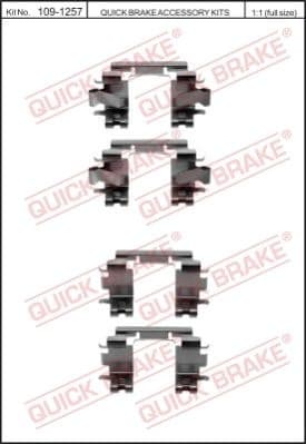 Accessory Kit, disc brake pad 109-1257