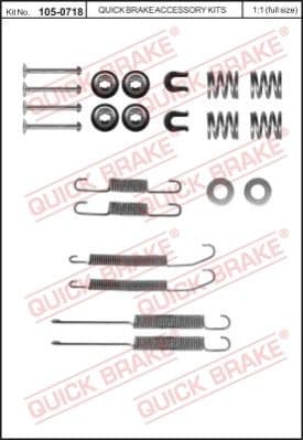 Accessory Kit, brake shoes 105-0718