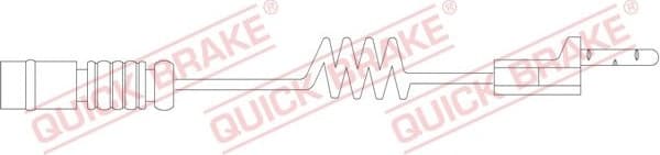 Warning Contact, brake pad wear WS0183A