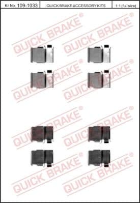 Brake pads accessory kit 109-1033