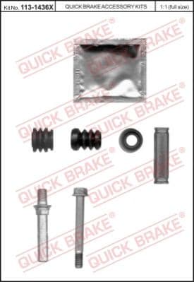 Brake caliper guide repkit 113-1436X