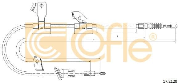 Cable Pull, parking brake 17.2120