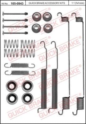 Brake shoes accessory kit 105-0843 - image 2