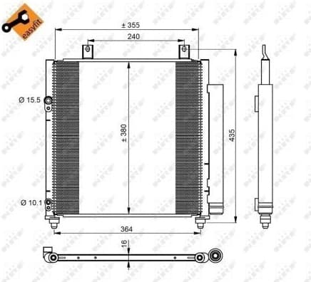 Condenser, air conditioning EASY FIT 350221