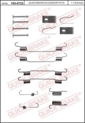 Accessory Kit, brake shoes 105-0722