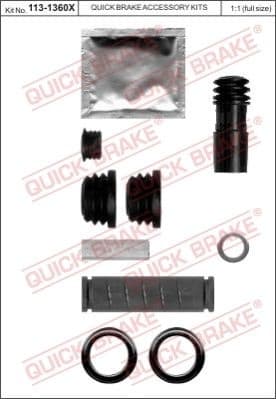 Brake caliper guide repkit 1131360X