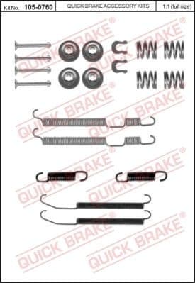 Brake shoes accessory kit 105-0760