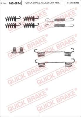 Brake shoes accessory kit 105-0874