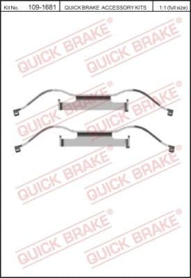 Accessory Kit, disc brake pad 109-1681