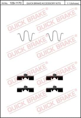 Accessory Kit, disc brake pad 109-1170