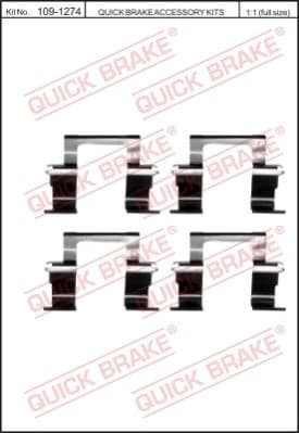 Accessory Kit, disc brake pad 109-1274