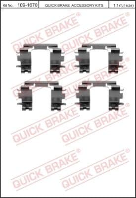 Accessory Kit, disc brake pad 109-1670