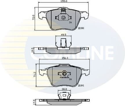 Brake pads front CBP01322