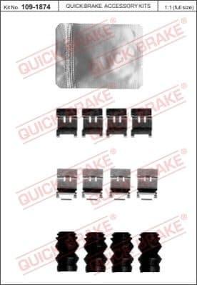 Accessory Kit, disc brake pad 109-1874