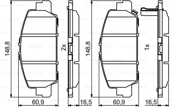 Brake Pad Set, disc brake 0986494773 - image 7