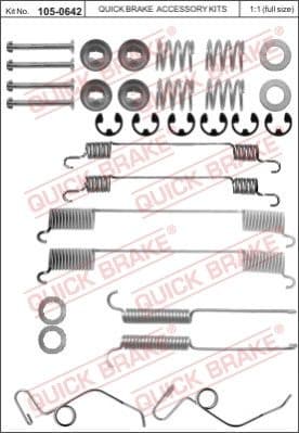Brake shoes accessory kit 1050642