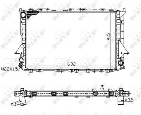 Radiator, engine cooling Economy Class 51320A