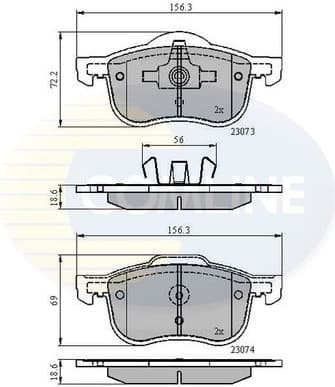 Brake pads front CBP0730