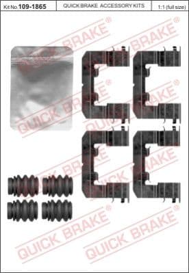 Accessory Kit, disc brake pad 109-1865