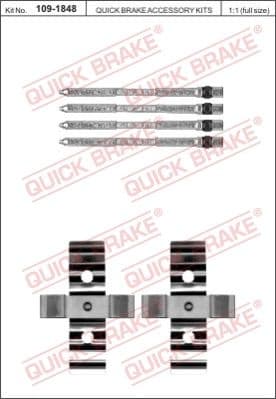 Accessory Kit, disc brake pad 109-1848