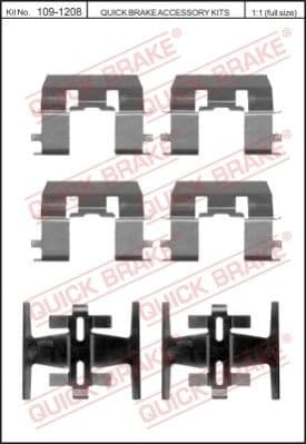 Accessory Kit, disc brake pad 109-1208