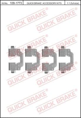 Brake pads accessory kit 109-1773