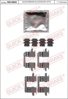 Brake pads accessory kit 109-0005