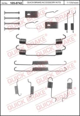 Brake shoes accessory kit 1050742