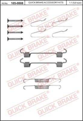 Brake shoes accessory kit 105-0808 - image 2