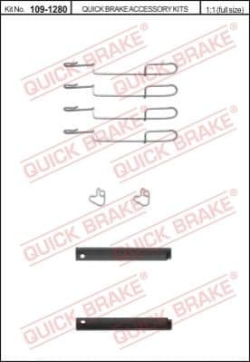 Accessory Kit, disc brake pad 109-1280