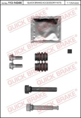 Brake caliper guide repkit 113-1434X