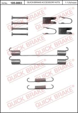 Brake shoes accessory kit 105-0883