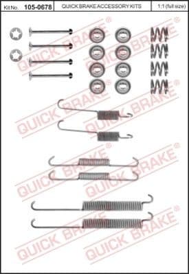 Brake shoes accessory kit 105-0678