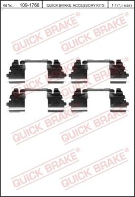 Brake pads accessory kit 109-1768
