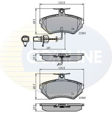 Brake pads front CBP1736