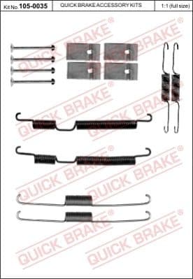 Brake shoes accessory kit 105-0035