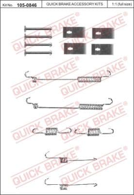 Brake shoes accessory kit 105-0846