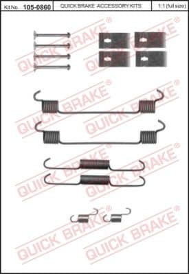 Accessory Kit, brake shoes 105-0860