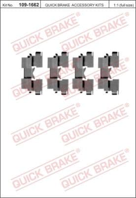 Accessory Kit, disc brake pad 109-1662