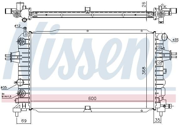 Radiator, engine cooling 630768