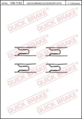 Accessory Kit, disc brake pad 109-1152