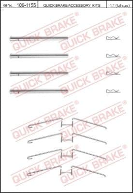 Accessory Kit, disc brake pad 109-1155