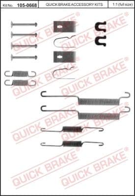 Accessory Kit, brake shoes 105-0668